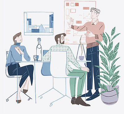 Meeting room illustration
